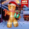 Altri articoli per feste per eventi OurWarm Omino di pan di zenzero gonfiabile natalizio da 8 piedi Decorazioni natalizie per esterni con luci a LED integrate Espositore per feste divertenti 230905