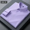 Camicie eleganti da uomo Camicetta bianca da uomo slim fit da lavoro sociale slim fit a maniche lunghe antirughe ad alta elasticità