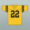 Sylvester Stallone # 22 Jerse de football de lycée Yollow masculin cousu