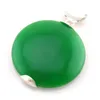 Bijoux semi-précieux Jade vert grand pendentif collier classique en JADE pour femmes