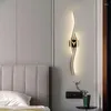 Wandlamp Licht Luxe Minimalistisch Lange strook Slaapkamer Nachtkastje Creatief Modern Eenvoudig Woonkamer Grille TV Achtergrond L