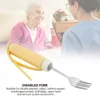 Flatware Sets Fork Spoon Kits for Disabled Patient Arthritis Elder Utensil Removable Flexible 360 degree Rotating Tablewares Anti slip handle 230906