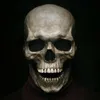 Masques de fête 1pcs tête complète masque de crâne bouche peut être déplacé Halloween horreur adulte masque de crâne maison hantée accessoires mobile mâchoire masque en latex 230906