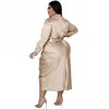 Plus size Dresses 3XL 4XL 5XL Size Women's Clothing Spring Elegant Long Sleeve Shirt Dres Autumn Robe Party Dress Big 230905