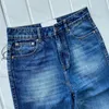 Denim Flare taille haute Vintage poche imprimé mince jambe large évasé élégant pantalon en jean décontracté