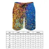 Short de plage classique imprimé boule Disco pour hommes, maillot de bain à paillettes colorées, confortable, course à pied, Surf, pantalon court surdimensionné tendance