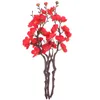 Flores decorativas 3 pçs falso dia seguinte decoração inverno doce decorações de ramo artificial seda flor de ameixa escolher ornamento