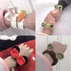 Pulseras de encanto lindo dibujos animados anime felpa rana moda animal lana tejer pulsera hecha a mano regalo para amigos amantes estudiante