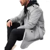 Herren Trenchcoats Herren Zweireiher Windjacke Taschen Gürteljacke Stilvoller langer Mantel Slim Fit Revers für Herbst/Winter