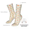 Chaussettes Homme Imprimé Fleurs Pastel À Carreaux Femme Polyester Mode Fou Printemps Eté Automne Hiver Cadeau