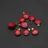 Pendant Necklaces Natural Irregular Sea Bamboo Red Coral Charm Jewelry Making DIY Necklace Earrings Accessories Gift 14x14mm