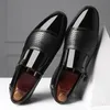 Sukiej buty włoskie czarne formalne mokasyny męskie patent ślub skórzany Oxford na mężczyzn 230905