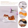 Dinnerware Sets 4 Pcs Ceramic Chopstick Rest Desktop Fork Chinese Decor Small Dog Lovely Spoon Home Supplies Ceramics Accessory Table