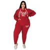 Femmes Plus Taille Survêtements XL5XL Gros Drop Winter Femmes Vêtements Deux Pièces Ensemble À Manches Longues À Capuche Pantalon Sport Costumes Femme Tenue 230906