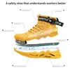 Botas homem sapatos de segurança punctureproof tênis de trabalho leve homens aço toe indestrutível 230905