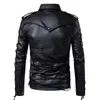 Qnpqyx nova jaqueta de couro da motocicleta dos homens à prova dwaterproof água plutônio zíper design velo grosso jaquetas moda fino blusão casaco