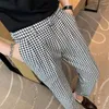 Garnitury męskie 2023 jesień zimowe męskie spodnie British Slim Fit Dress Men Plus Size Pantalon Carreaux Homme Casual Formal