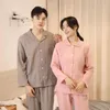 Indumenti da notte da donna Primavera Autunno Coppia coreana da uomo in cotone Pigiama Set per dormire Donna Pijama Hombre Mujer Casal Indumenti da notte Pigiama Homewear