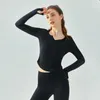 Kadın Tişörtleri Bn Kadın Spor Yoga Uzun Kollu Gevşek V -Neck Fitness Çıplak Nefes Alabilir -Shirt Egzersiz Üstler Kadın Koşu Spor Salonu