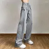 Women's Pants 2023 Sale WOMEN Streetwear Joggers Baggy Trousers Loose Wide Leg Lady Punk Sweatpants Chic Solid Fashion Vintage Flare