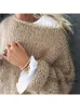 Women's Sweaters Autumn And Winter Solid Color Sweater Retro Style Loose Inner Wear Pullover Street Clothing Knitted For Outer