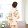 Women's Sleepwear Autumn Winter Thick Warm Women Clip Cotton Pajamas Set Long Sleeve Turn-down Collar Cardigan 3XL Female Homewear