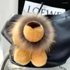 Keychains Lion Real Raccoon Fur Handmade Cute Key Chains Bag Accessory Car Handbag Keychain For Women Girls Keyrings Gifts