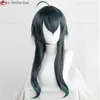 코스프레 가발 애니메이션 트위스트 원고 랜드 malleus dracqma cosplay 가발 가발 55cm 경적 히트로 내성 합성 파티 가발 가발 캡 230906