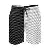 Shorts pour hommes noir et blanc deux tons planche rétro à pois Hawaii pantalons courts hommes sport séchage rapide troncs de plage cadeau d'anniversaire