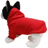 Vêtements pour chiens Vêtements d'hiver simples Chihuahua Chiot doux Couleur unie Design Pull chaud avec chapeau Vêtements de mode pour chiens de compagnie Chats Tendance