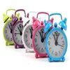 Retro Cute Mini Cartoon Metal Alarm Clocks Round Number Double Bell Desk Table Digital Clock Home Decor