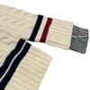 Suéteres masculinos 2023 de alta qualidade contraste costura padrão casual malha cardigan suéter japão jaqueta de malha homens roupas com decote em v