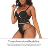 Women's Shapers Black Lace Playsuit Women Romper Ropa Mujer Shapewear Thin Sexy Jumpsuit Stitching Overalls Backless Nightwear Body Suit