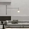 Vägglampor nordiska minimalistiska långa staven rocker arm led lamp sängbord skrivbord korridor veranda konst ljus hem vardagsrum dekor belysning