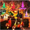 Feesthoeden Led-verlichting Knipperende hoed Gloeiende Halloween Heks Kinderen Adts Prestatie rekwisieten Kerstbenodigdheden Drop Delivery Home Gar Dh2Gf