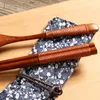 Baguettes portables en bois massif, vaisselle de Style japonais et cuillère avec sac en tissu, ustensiles de cuisine, ustensile de cuisine