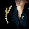 Broscher glänsande zirkonvete öron brosch kvinnlig spänne stift stor stötfångare skörd corsage krage lapel badge kvinnor fest lyx