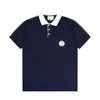 2 New Fashion London England Polos Mens 디자이너 Polo Shirts High Street 자수 인쇄 T 셔츠 남성 여름면 캐주얼 티셔츠 #1321