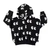 Tröjor tröja för barn 2023 Autumn LMH Series Boys and Girls Eyes Hooded Coat Pure Cotton Sweater Baby Suit 230906