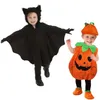 Speciale gelegenheden Kid Meisjes Zwart Vleermuis Kostuum Halloween Jumpsuit met capuchon Romper Cosplay Outfit met vleugels Oren Kousen voor kind Tiener 230906