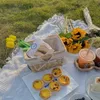 Dekens Zacht Bankdeken Camping Picknickmat Reiskleed met kwastje Gebreid Zomer Airconditioning Handdoeken Bed Geruit wandtapijt 230906