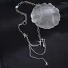 Łańcuchy moda hip hop geometryczna gwiazda misel majak bójki Asymetryczny vintage cyrkon kryształowy naszyjnik dla kobiety biżuteria o glamour