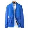 Men's Jackets Casual Plus Size XL-8XL Tops 2023 Spring Autumn Cotton Solid Color Outdoor Loose Coats Sportswear V-Neck Clothing