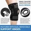 肘の膝パッド1PCデュアルメタルサイド安定剤付き膝ブレース膝をサポートする調整可能な圧縮通気性膝蓋骨プロテクター関節炎ガード230905