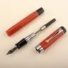 Canetas tinteiro Jinhao 100 Centennial Resin Fountain Pen Vermelho com Jinhao EF/F/M/Bent Nib Converter Escrita Business Office Gift Ink Pen 230906