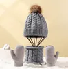 Beanie/Skl Caps Schal Hut Handschuh Sets Für Beanies Kinder Kinder Winter Warme Design Pom Drop Lieferung Otdpv