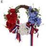 Flores decorativas estrela grinalda patriótica lindamente fino acabamento eco-amigável dia da independência inspirado porta da frente fornecimento doméstico