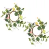 Decoratieve Bloemen 1PC Paasei Eucalyptus Garland Simulatie Lente Plant Krans Kids Gunsten Gelukkige Dag Party Gift Home Decoratie