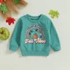 Hoodies Sweatshirts Focusnorm 0 4y Autumn Kids Boys Girls Sweatshirt T Shirts Långärmad Pumpkin Letters Tryck Pullover Halloween kläder 230906