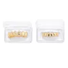 Grillz grilles dentaires Micro pavé cubique zircone argent couleur or dents grilles Hiphop Rocker Halloween glacé casquettes